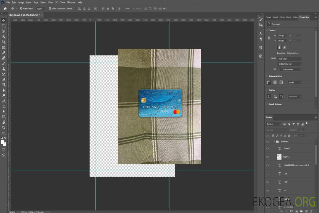 Italie Citibank mastercard photolook recto template Italie Citibank mastercard photolook recto template